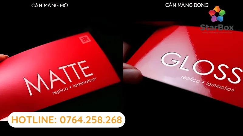 Cán màng giúp hộp quà trông lấp lánh hơn